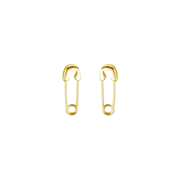 Small Heart Safety Pin Earrings - Hawoody