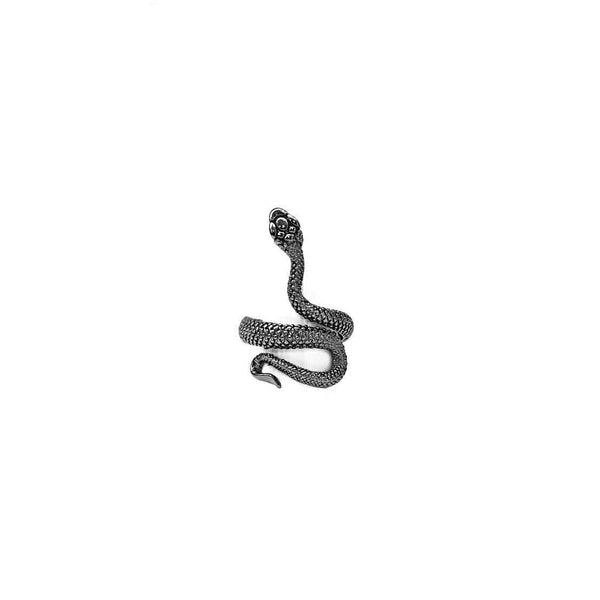 Black Snake Wrap Ring Adjustable - Hawoody