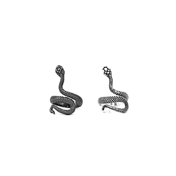 Black Snake Wrap Ring Adjustable - Hawoody