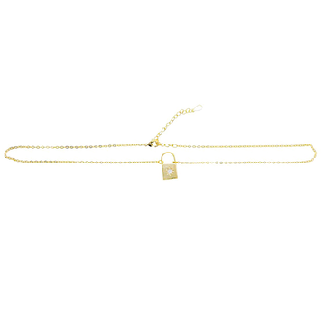 Gold Lock North Star Necklace - Hawoody