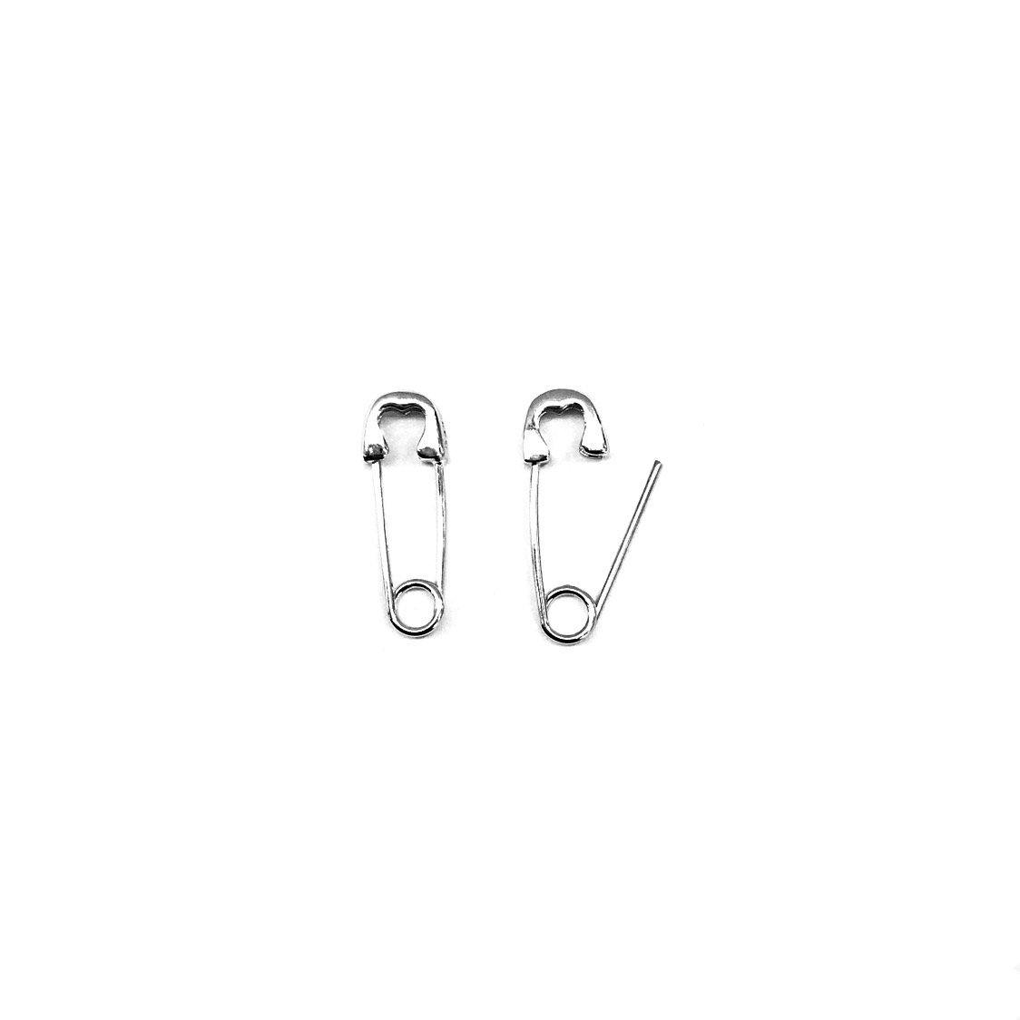 Small Heart Safety Pin Earrings - Hawoody